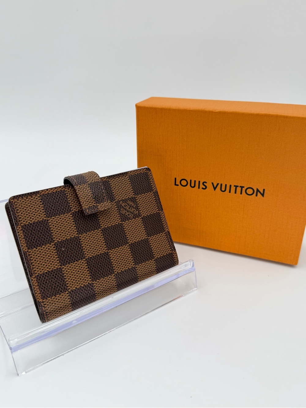 Louis Vuitton Damier Ebene Snap Close Card Holder w/LV Box and Entrupy COA - Picture 1 of 16